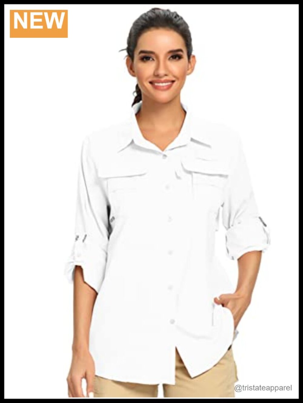 UPF 50 Long Sleeve Shirt for Hiking Fishing Safari Women